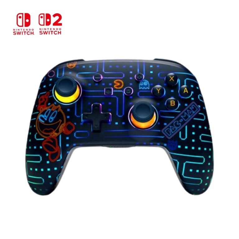 Control PAC-MAN Switch Neon Arcade (Inalámbrico Con Iluminación ...